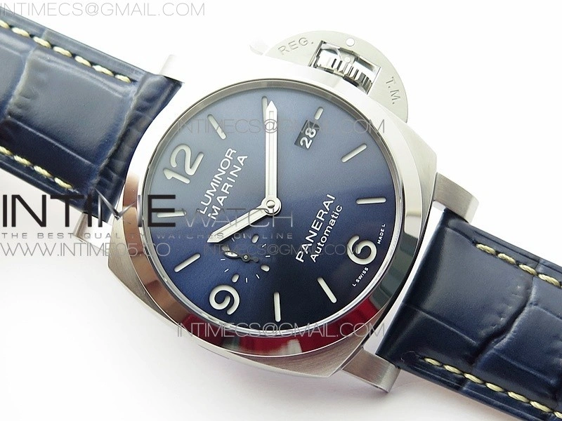 PAM1313 VSF 1:1 Best Edition Blue Dial on Blue Leather Strap P.9010 Clone